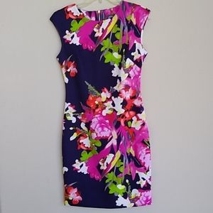 Vince Camuto multi color floral sleeveless dress